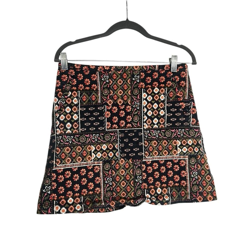 Hollister Floral Patchwork Boho Mini Skirt Size 7